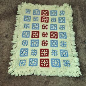 Hand Knitted Baby Blanket/Throw Blanket